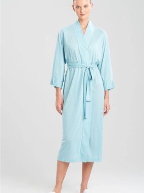 NATORI Congo Robe Glacier blue, kimono sleeve, lightweight terry cloth size L
